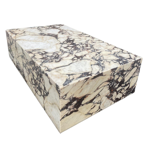Elegant Seamless Mitered Calacatta Viola Marble Plinth <strong>Table</strong> Italian Luxury Stone <strong>Cube</strong> Coffee <strong>Table</strong> for Villa Hotel - Product Image 2