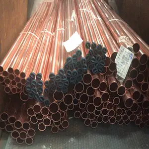 Tuyaux en cuivre C11000 tube d'eau en cuivre droit ASTM B88 EN1057 tubes en cuivre