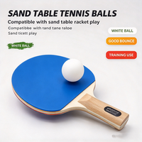Raquette de tennis de table portable en bois massif multicouche, surface sablée 600 grains, style Shake Hand Penhold, avec poignée sans couture