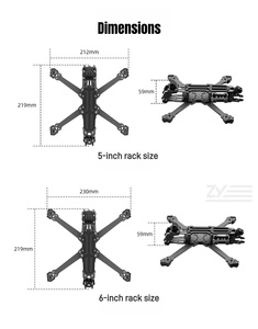 Kit Telaio per Drone da Corsa Pieghevole da 5-6-<span class=keywords><strong>7</strong></span>-<span class=keywords><strong>8</strong></span>-9 Pollici, Drone RC FPV a Prezzo di Fabbrica - Product Image 6
