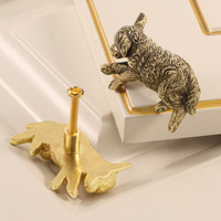 Poignée en laiton Golden Retriever mignonne, crochet de tirage pour armoire, pour la maison