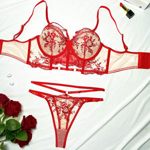 Hochwertige, ausgeschnittene, formgebende Spitzen-Lingerie-Bodysuits für sexy reife Frauen, Valentinstag, 2-teiliges Lingerie-Set - Product Image 4