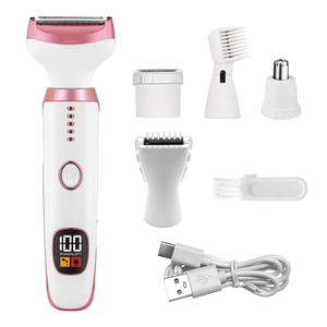 Depiladora Eléctrica 5 en 1 para Mujer, Kit de Aseo Femenino Recargable, Depiladora con Pantalla LED USB-C, Recortadora de Bikini Sin Dolor - Product Image 1