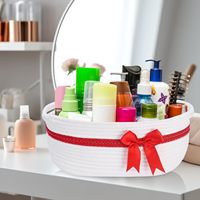 Panier cadeau avec sacs cadeaux Rubans Paniers tissés Boîte de rangement vide pour les cadeaux Paquet Infirmières Graduation Mariage