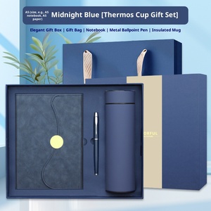 Coffret Cadeau de Luxe Personnalisable <span class=keywords><strong>pour</strong></span> Promotion d'Entreprise - Carnet, Tasse Thermos, <span class=keywords><strong>Stylo</strong></span>, Bouteille - Boîte Cadeau - Product Image 3