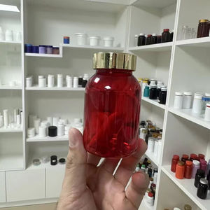 150cc Customize Colour PET Supplement Vitamin Capsule <b>Bottle</b> with Custom Metallic Screw Cap - Product Image 1