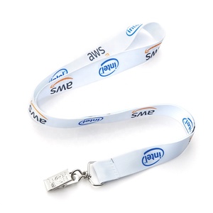 Huacheng, sostenedor de la tarjeta, azul Sublimations placa cordones con Clip de Metal - Product Image 3