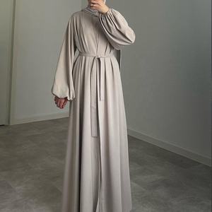 2 Delige Abaya Set Met Zakken Gratis Riem Dubai Nieuwe Bescheiden Nieuwste Islamitische Kleding Ademende Vrouwen Moslim Jurk - Product Image 2