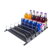 Organisateur de boissons pour réfrigérateur Blanc Poussoir automatique Glide 12oz 16oz 20oz Distributeur de soda pour réfrigérateur