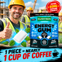 Chewing-gum énergétique très demandé : Niacine et Vitamine B6, goût frais intense et une grande dose de folate, saveur menthe poivrée