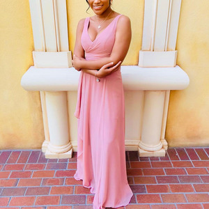 टीनी प्लस साइज प्रोम प्लीटेड लेग स्लिट ठाठ बैंगनी शाम की पोशाक महिला लेडी सुरुचिपूर्ण लंबी दुल्हन की सहेलियों की पोशाक - Product Image 5