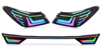 Feux arrière LED à effet écaille de dragon et dentelés, traversant le coffre, pour Toyota Camry 2018-2021, avec clignotants dynamiques