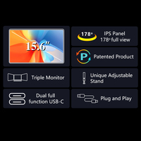 Écran d'extension pour ordinateur portable 15,6 pouces 1080P FHD, écran pliable pour ordinateur portable, moniteur d'extension pour ordinateur portable CE Rohs FCC