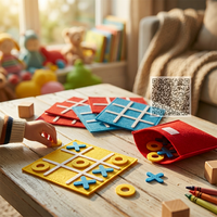 Bulk Vilt Tic Tac Toe Reisbordspel Kinderverjaardagscadeautjes Klaslokaalprijzen Groothandel Goodie Bag Vullers Studenten Verjaardagscadeau