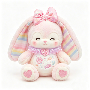 Muñeco de Peluche de Diseño Personalizado, Fabricado en Vietnam, Adorable Conejo Luminoso de Peluche para Niñas Pequeñas, Compañero de Relaxación - Product Image 5