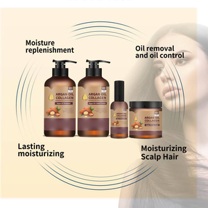 Özel etiket doğal organik Keratin Argan yağı şampuan ve saç kremi sülfat ücretsiz pürüzsüz esnek parlak saç bakım seti - Product Image 3