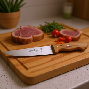 Cuchillo para carne Schwerkrone de 20 cm con mango de madera de olivo, cuchillo para rebanar - Product Image 3