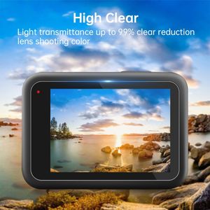 Lente PULUZ 3 en 1 y pantalla frontal y trasera 9H 2.5D Cámara Película de vidrio templado para <span class=keywords><strong>GoPro</strong></span> HERO13 Negro - Product Image 5