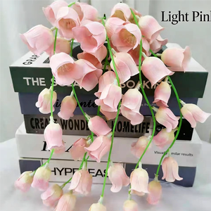 L-048 Fleur artificielle élégante de lys de la vallée, fleur de soie unique pour la décoration de mariage et de la maison - Product Image 6