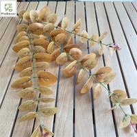 Feuilles d'eucalyptus artificielles au toucher réel, haute qualité, 3 branches, plante pour la décoration de la maison