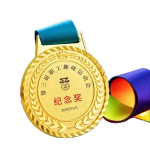 Fabrikant Promotionele Souvenir Sport Game Award Running Custom Emaille Zinklegering Zamac Metalen Medaille