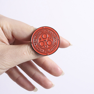 Broches en émail Symbole Halo <span class=keywords><strong>du</strong></span> <span class=keywords><strong>Soleil</strong></span>, Emblème de culte <span class=keywords><strong>du</strong></span> jeu d'horreur gothique, Badge de revers, Bijoux en gros - Product Image 4