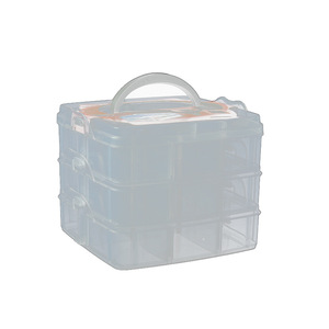 Multifunctional Three Layer Transparent Plastic Storage <b>Box</b> 18 Compartment Portable Cosmetic Case For Home Jewelry Organizers - Product Image 4