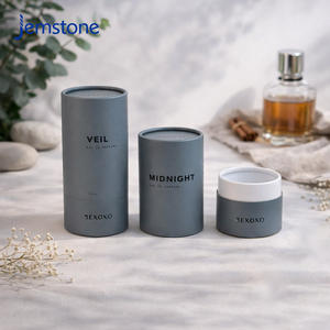 กล่องบรรจุภัณฑ์ทรงกระบอกแก้วแบบเป็นมิตรกับสิ่งแวดล้อมพร้อมโลโก้สั่งทำ กล่องกระดาษแข็งทรงกระบอกสำหรับบรรจุภัณฑ์น้ำหอม บรรจุภัณฑ์หลอดกระดาษคราฟท์ - Product Image 1