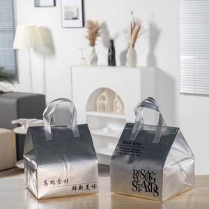 Sacs isothermes en tissu non tissé pour gâteaux, cadeaux, aliments ou thé, avec poignées, en aluminium, pour la livraison à emporter, en stock - Product Image 3
