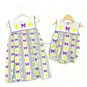 Kişiselleştirilmiş çocuk giysileri çiçek desen kız giyim setleri yay aplike bahar yürümeye başlayan kız kıyafetler - Product Image 4