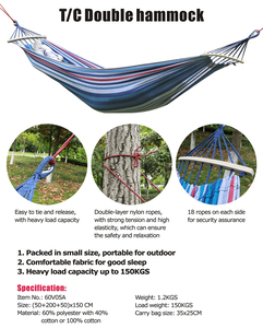 Võng Đôi Cắm Trại Màu Xanh Cầu Vồng HOMFUL - Product Image 6