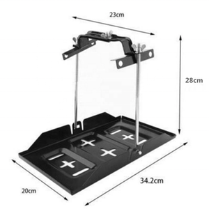Support de <span class=keywords><strong>batterie</strong></span> universel réglable en métal, 10/19 cm 23 cm 27 cm, support de rangement réglable pour <span class=keywords><strong>batterie</strong></span>, stabilisateur support fixe avec <span class=keywords><strong>plaque</strong></span> inférieure - Product Image 1