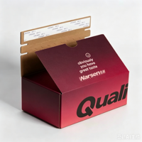 Boîte d'expédition en carton ondulé personnalisée avec bande détachable, impression personnalisée, auto-adhésive, pour envoi postal, emballage cadeau avec logo