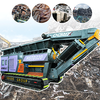 Déchiqueteuse mobile sur chenilles pour métaux lourds : ferraille, tôles d'acier, aluminium, fils de cuivre, fûts d'huile / fûts en acier