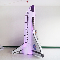 Uzay temalı şişme şişme kopyaları LED aydınlatma NASA NASA roket