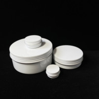 Lata Redonda Vacía de Aluminio Plateado de 15ml, 50ml, 60ml, 100ml, 150ml, Modelo KX con Tapa y Pincel, para Regalos y Manualidades