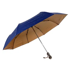 欧维达3折伞专用骨架手柄高档雨伞带印花礼品伞