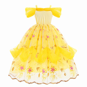 Disfraz de Carnaval de Halloween, Vestido de Fiesta de Cumpleaños de Navidad, La Bella y La Bestia, Vestido de Princesa Bella para Niña - Product Image 2