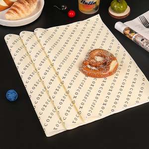 Custom Logo Printed Coated Deli Meat Hamburger Frie Burger Sandwich <b>Wrap</b> Wax Sheets Food Wrapping Greaseproof Paper - Product Image 2