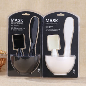 Lameila 3 en 1 couleur blanche Diy Plus Size Cosmetic Facial Beauty Clay Mask Plastic Face Mixing Bowl Set With Spatule D0892 - Product Image 1