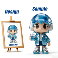 Figurine de dessin animé personnalisée mignonne avec puce NFC en PVC, modèle de petite fille aux fruits, jouet boîte mystère, ornement en résine super doux, pour entreprise