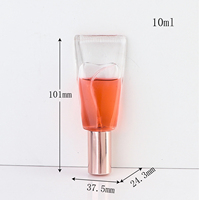 Nouveau design de tube cosmétique en verre en forme de dentifrice, flacon d'huile essentielle de 10 ml avec bille roulante