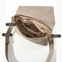 Bolso de Hombro Cruzado de Cuero Genuino Premium Vintage para Mujer, Estilo Bandolera, con Correa Única, Portátil, Venta al por Mayor