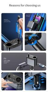 New Arrival Wireless Fast Charging Car Charger 100W Ultra Fast Charger Multifunction Converter <b>Plug</b> USB <b>Adapter</b> PD 3 in 1Charger - Product Image 5