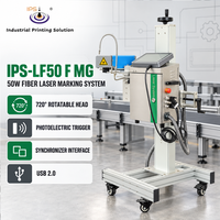 Système de marquage laser à fibre IPS-LF50 F MG 50W avec champ de travail de 110x110 mm et positionnement par lumière rouge
