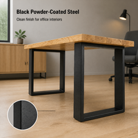 Pieds de table/bureau en métal en forme de K, style industriel moderne PHWOTAN, 30x24 pouces, pour bureau à domicile, design à 3 niveaux, robustes, avec patins réglables