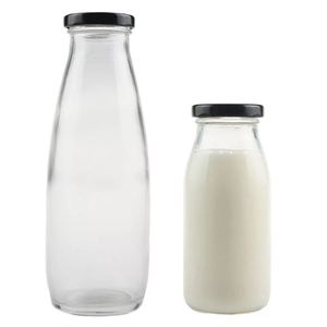 Vuelos con textura fina tamaño presionado violonchelo en forma para el batido de leche de vidrio de botella de vidrio - Product Image 1