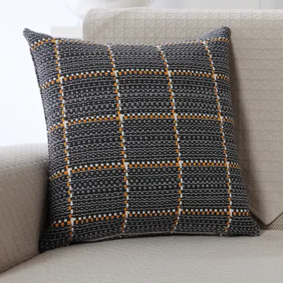 Manufacturer Of New Pattern Woven Cushion Cover, Square Weave Cotton Pillow Sham for Sofa Couch Living Room/