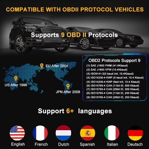 Prix d'usine V310 Jaune – <span class=keywords><strong>Lecteur</strong></span> de codes multifonctionnel et pratique avec bibliothèque de recherche OBD2 DTC intégrée pour toutes les voitures - Product Image 6