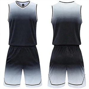 Kit d'uniformes de basketball personnalisés blanc et noir, imprimés par transfert thermique, nom et numéro de l'équipe 7, unisexe adulte, respirant et anti-humidité, service OEM - Product Image 2